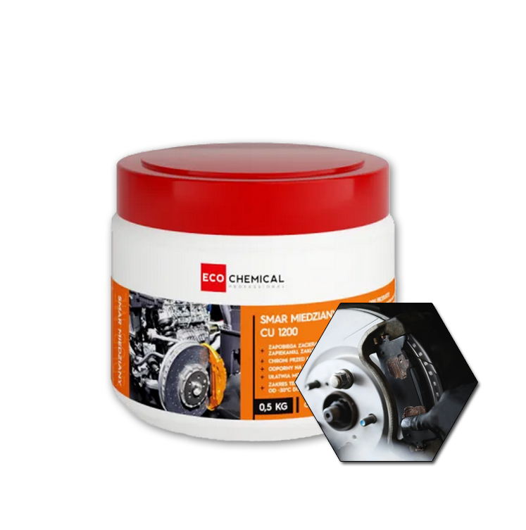 pasta smar miedziany SMAR MIEDZIANY PASTA MIEDZIANA WYSOKOTEMPERATUROWY 1200°C 0,5kg ECOCHEMICAL - obrazek 1