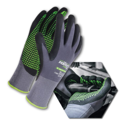 RĘKAWICE NYLONOWE ROBOCZE NITRILE FLEX DOTS STALCO PERFECT