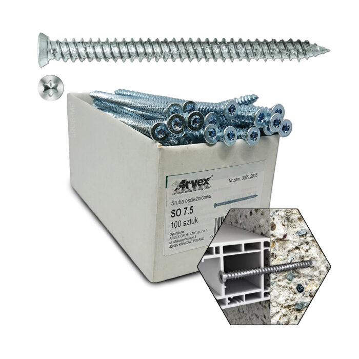 WKRĘTY HARTOWANE DO OŚCIEŻNIC 7,5 x 72mm – 100 szt. ARVEX - obrazek 1