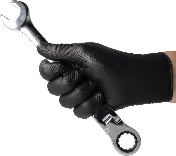 RĘKAWICE NITRYLOWE DIAMOND GRIP BARDZO MOCNE 50 szt. - obrazek 5