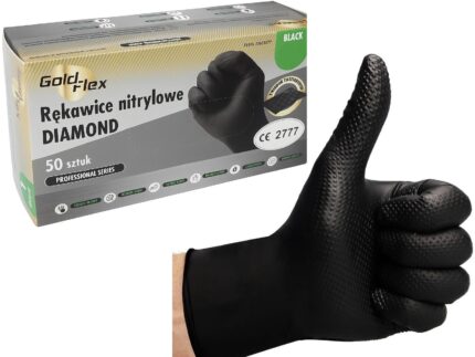 RĘKAWICE NITRYLOWE DIAMOND GRIP BARDZO MOCNE 50 szt.