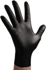 RĘKAWICE NITRYLOWE DIAMOND GRIP BARDZO MOCNE 50 szt. - obrazek 3