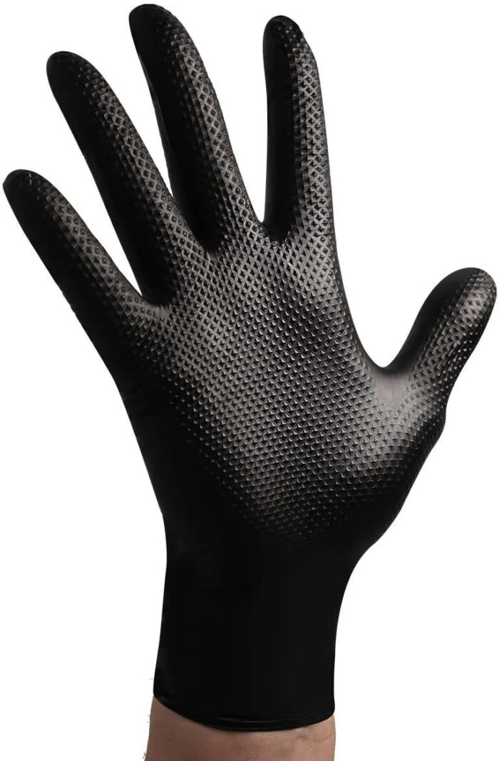 RĘKAWICE NITRYLOWE DIAMOND GRIP BARDZO MOCNE 50 szt. - obrazek 3