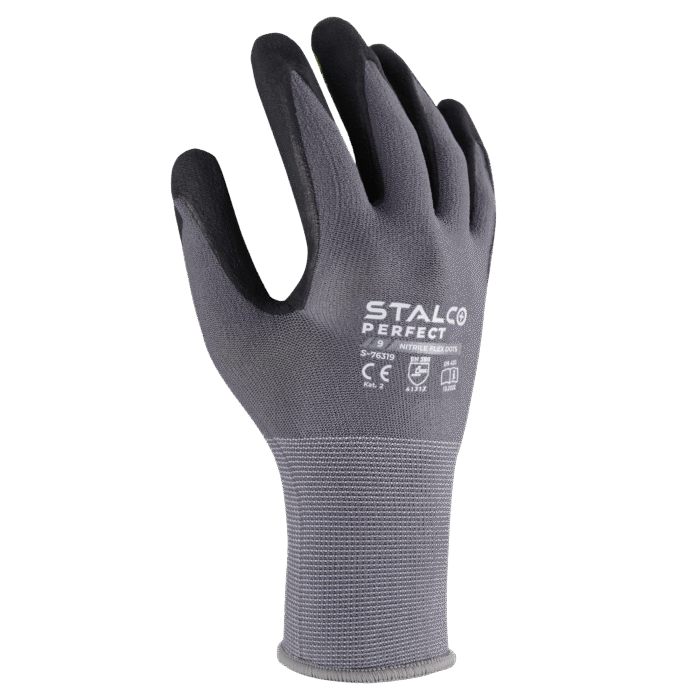 RĘKAWICE NYLONOWE ROBOCZE NITRILE FLEX DOTS STALCO PERFECT - obrazek 6