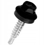 WKRĘTY FARMERSKIE Z PODKŁADKĄ EPDM 4,8x25mm RAL 9005 250 szt.