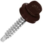 WKRĘTY FARMERSKIE Z PODKŁADKĄ EPDM 4,8x25mm RAL 8017 250 szt.